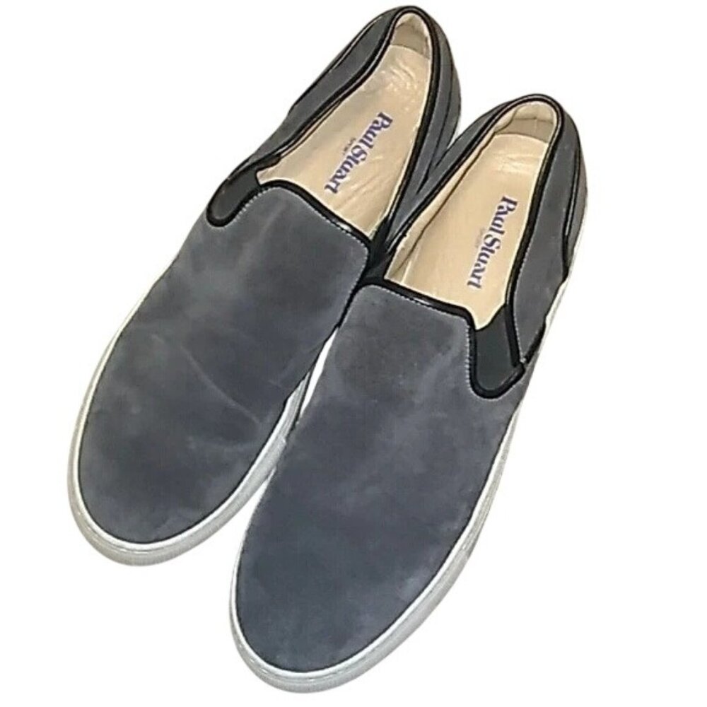 Paul Stuart Sport Gray Suede Slip On Sneakers